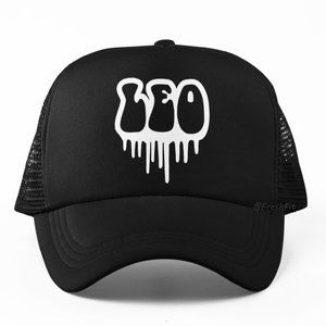🆕LEO Drip Zodiac Black Foam Trucker Hat Mesh Snapback Cap